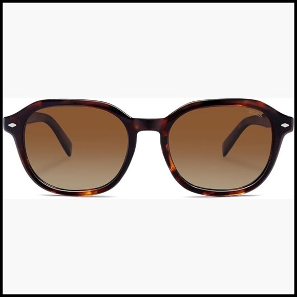 Square Polarized Sunglasses with UV Protection, Recycled Plastic Frames main image 7